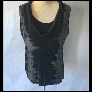 Black and grey stretchy top